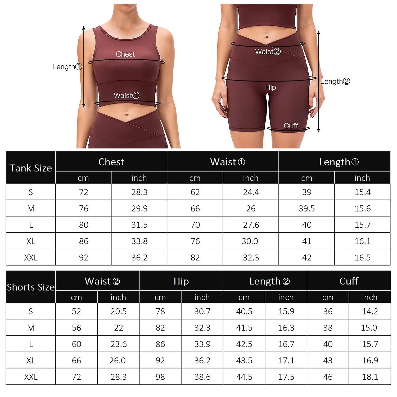 Women 2 Piece Workout Sets Ribbed Crop Tank and High Waist Shorts Yoga Exercise Outfits