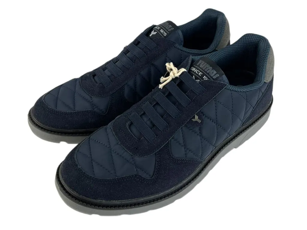 Yumas | Sneakers ligeros de hombre nylon eco-piel comfort latex azul marino sin cordones Malmo