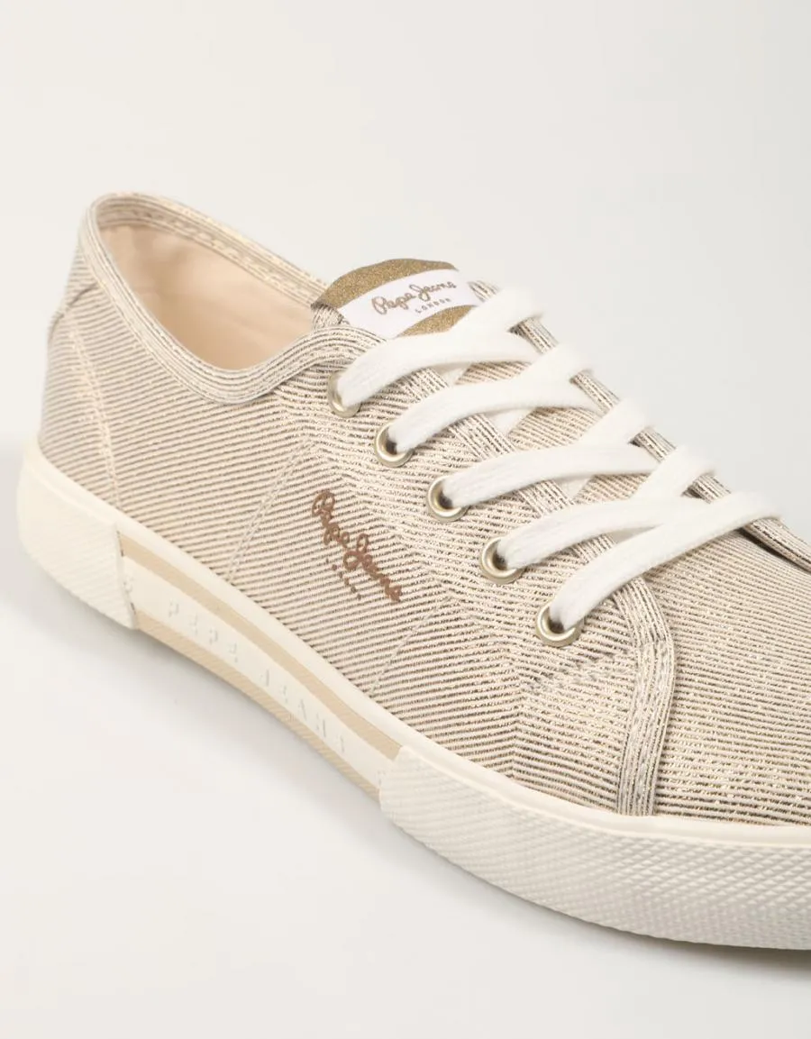  zapatillas PEPE JEANS Brady Party W - Pls31439 en Oro 84696