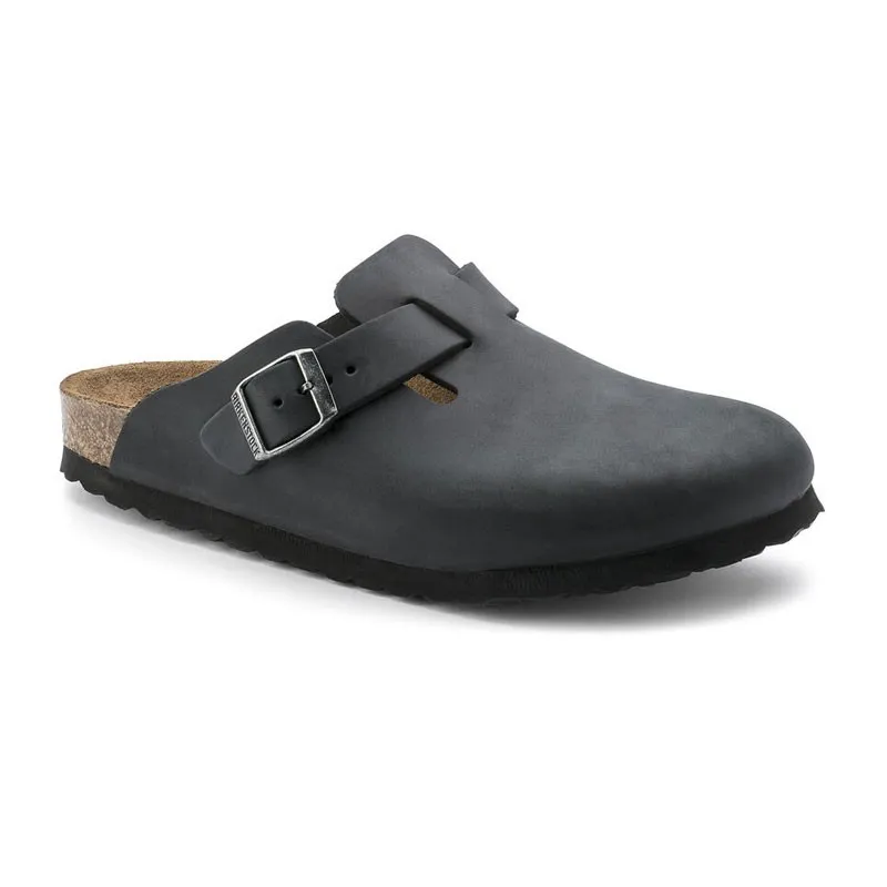 Zuecos Birkenstock Boston Leoi Hombre Negro