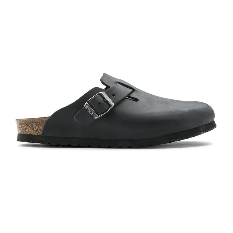 Zuecos Birkenstock Boston Leoi Hombre Negro