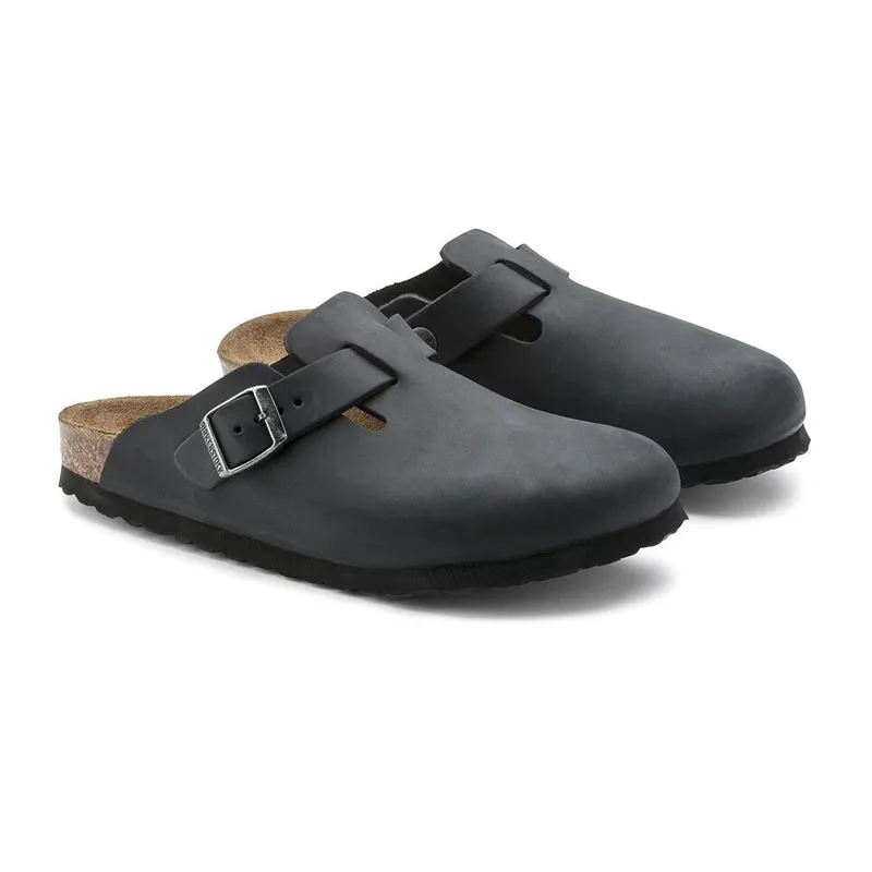 Zuecos Birkenstock Boston Leoi Hombre Negro