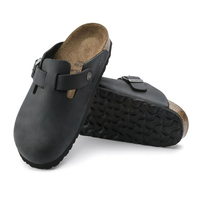 Zuecos Birkenstock Boston Leoi Hombre Negro