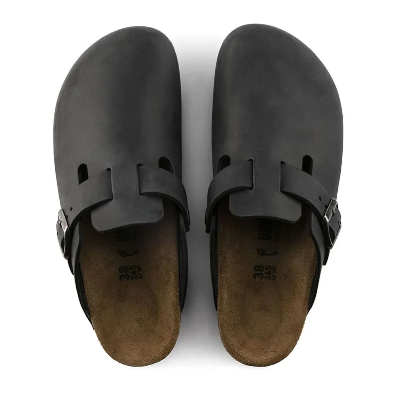 Zuecos Birkenstock Boston Leoi Hombre Negro